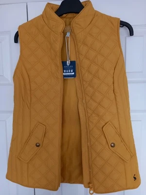 BNWT Joules Quilted Gilet Body Warmer Size 8 Gold Mustard yellow Women’s - Image 1 of 4