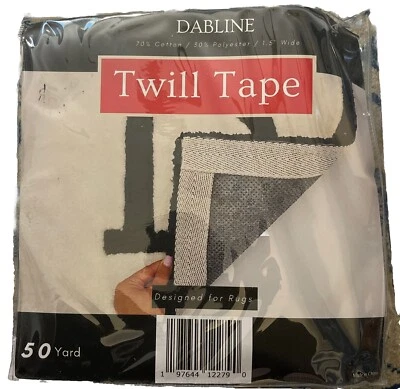 Dabline Twill Tape Roll  1.5" Wide 50 Yards Long Designed for Rug Making Crafts - Image 1 of 3