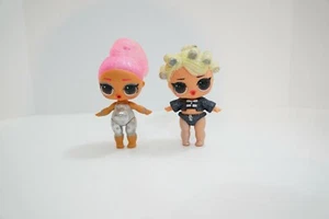 LOL Surprise Doll Lot Glitter Goo Goo Queen & Winter Disco Glitter Globe Doll - Foto 1 di 4