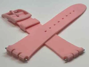 For Vintage Men's Swatch Plastic Pink 17mm Watch Strap - Picture 1 of 3