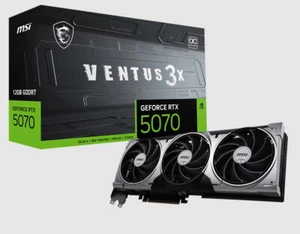 MSI nVidia GeForce RTX™ 5070 12G VENTUS 3X OC, PCI Express® Gen 5, Boost: 2542 M - Picture 1 of 1