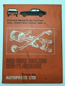 Ford Capri 1300> 1600> 1968A 1971 Autobook Por Autopress Manual Usado M3 - Imagen 1 de 6