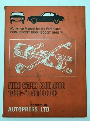 Ford Capri 1300> 1600> 1968 A 1971 Autobook Di Autopress Manuale Usato M3 - Immagine 1 di 4