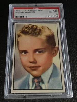 Christopher Walken Rookie Card PSA 6 1953 Bowman TV & Radio NBC Ronnie Actor 50s - Image 1 of 2