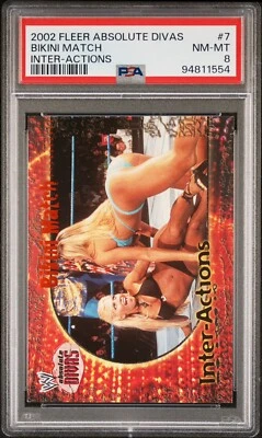 2002 Fleer WWE Divas Inter-Actions No7 Матч в Бикини - PSA 8 -Стейси Кейблер Торри - Изображение 1 из 2