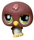 Littlest Pet Shop Mauve Penguin Green Eyes Snowflakes # 761 Authentic Lps