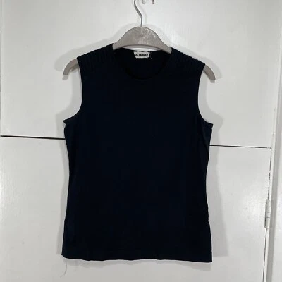 Jil Sander Blouse Top Black Sleeveless Vest Women's - Image 1 of 4