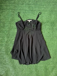 Victoria's Secret Babydoll schwarz Blumen Spitze Dessous fließend süß Y2K Größe L - Bild 1 von 7