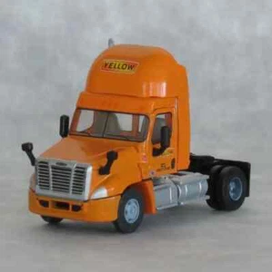 Trainworx 1/160 Frieghtliner Cascadia Yellow Tractor Day Cab Semi Truck N-Scale - Picture 1 of 2