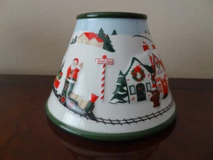 CHRISTMAS Ceramic Lamp Shade Candle Topper Bath Body Works White Barn Candle Co. - Picture 1 of 9