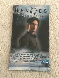 2008 Topps NBC TV Series HEROES Season 1 Unopened 7 Card Pack MILO VENTIMIGLIA