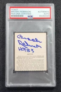 1969 BROOKS ROBINSON Signed Original Championship Series Ticket-HOF-ORIOLES-PSA - Picture 1 of 5