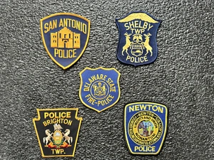 5 stück US Police patch USA Polizei Uniform patches Abzeichen Aufnäher - Bild 1 von 1