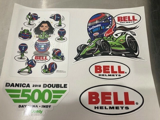 Danica Patrick Go Daddy / Bell / Double Duty Decals Indy 500/Daytona 500 $11.45 - Image 1 of 1