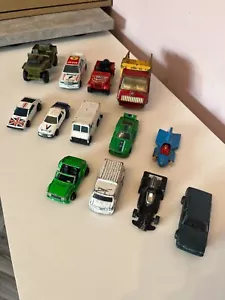 Lot of 13 Toy Vehicles HotWheels, Corgi, Majorette, Dinky, Burago, Tonka - Picture 1 of 5