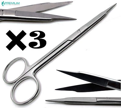 3 Pcs New Steven Tenotomy Scissors 5.25" Curved Tip 1.8" Instruments - Image 1 of 4