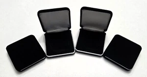 Münzvitrinen aus schwarzem Samt 40 mm - 4 Münzboxen enthalten - Bild 1 von 4