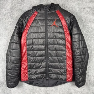 Jordan Jacket Youth L Puffer Quilted Hood Jumpman Full Zip Boys Winter Nike - Picture 1 of 11