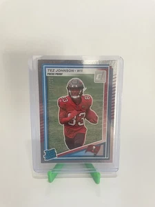 2025 Donruss Silver Press Proof /199 Tez Johnson Tampa Bay Buccaneers Rookie RC - Bild 1 von 3