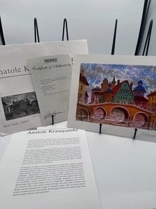 IMPRESIÓN SERIOLITOGRÁFICA DEVON CARNISHE-INGLATERRA por ANATOLE KRASNVSNSKY con certificado de autenticidad - Imagen 1 de 6