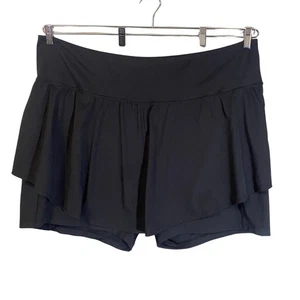 Old Navy Active hochtaillierter Powersoft Rücken Plissee Skort schwarz Übergröße 4X - Bild 1 von 9