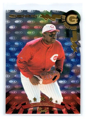 1998 Donruss #216 Dmitri Young Press Proofs Gold - Image 1 of 2