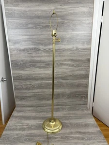 Vintage Hand Crafted Solid Brass Swing Arm Candlestick Style Floor Lamp - Picture 1 of 9