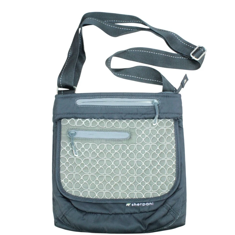 Bolsa carteiro Sherpani feminina Jag LE tiracolo náilon preta - Imagem 1 de 4