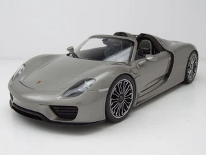Porsche 918 Spyder Cabrio 2012 Grigio Modellino 1:18 Welly - Foto 1 di 8