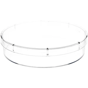 Pioneer Plastics 053C Clear Round Petri Dish Plastic Container, 4.6875" W x 1" H - Picture 1 of 4