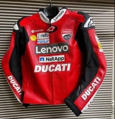 Jaqueta/armadura de couro para motociclista Ducati Moto Gp couro de vaca - Imagem 1 de 3