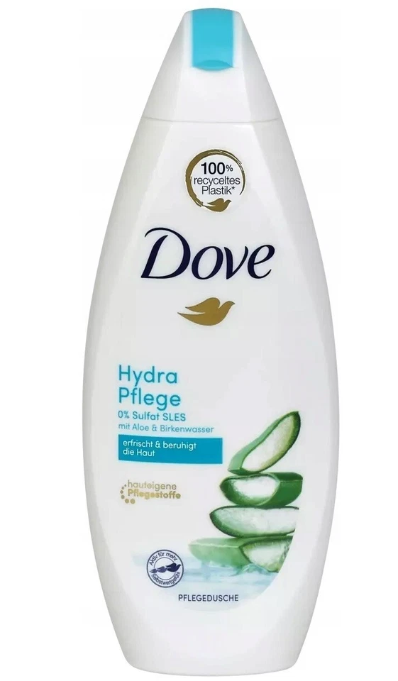 18,63€/L- 6x Dove Duschgel - Hydra Pflege - mit Aloe Vera & Birkenwasser - 250ml