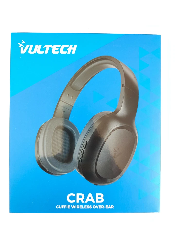 CUFFIE WIRELESS BLUETOOTH 5.0 CON MICROFONO SENZA FILI PC SMARTPHONE CUFFIA NERO - Immagine 1 di 4