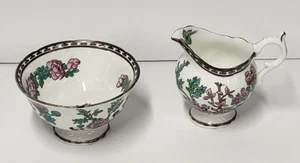 VINTAGE Fine China Coalport Indian Tree-Handpainted *Scalloped* Creamer & SUGAR - Picture 1 of 4