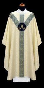 Catholic Priest Gothic Ave Maria Elegant Chasuble Casulla Unique Gothic Chasuble - Picture 1 of 3