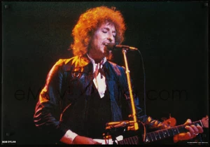 1970 Bob Dylan italienisches Poster Gitarre spielen auf der Bühne - Bild 1 von 3