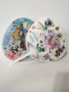 SDCC 2024  Camilla d'Errico FLIGHTS of FANCY Plastic Hand Fan Lot of Two - Picture 1 of 3
