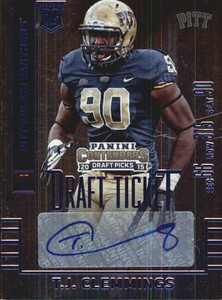 2015 Panini Contenders Draft Picks College Draft Ticket Blue Foil #238 Clemmings