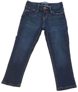 Old Navy Girls Skinny Jeans  Capri Size 7  Adjustable Waist Dark Wash - Picture 1 of 4