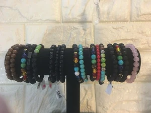 6 3/4" Multi-Typ Stretch Armbänder für Männer oder Frauen oder Unisex-US-VERKÄUFER-1 BONUS - Bild 1 von 9