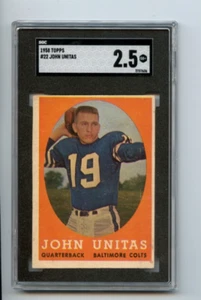 1958 Topps FB Johnny Unitas Baltimore Colts #22 🚀😳💥SGC Calificado 2.5 - Imagen 1 de 2