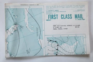 1968 Mar 27 US Daily Weather Map York Continental Airways Department of Commerce - Picture 1 of 5