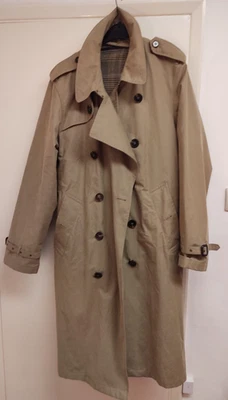 Beige/Khaki Long Trench coat Size medium WW1-2 Detective, Fashion, re-enactment  - Image 1 of 4