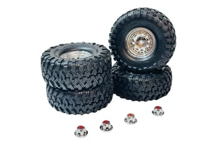 New Traxxas TRX-4 Bronco Ranger XLT 1.9 Canyon Trail Tires Chrome Wheels 12mm - Picture 1 of 2