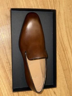 Sapato social Paul Stuart mocassim masculino couro, marrom, tamanho 11 - Imagem 1 de 4