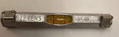 VINTAGE SANDS-STEVENS Wire BUBBLE LEVEL 3" Level No. 555 - EXCELLENT!  - Image 1 of 4