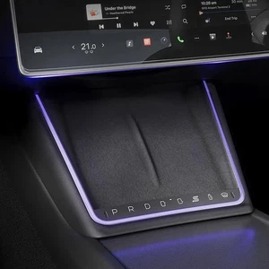 Bouton Intelligent de Charge Sans Fil avec Lumière Ambiante pour Tesla Model 3 Highland -D2 - Photo 1 sur 2