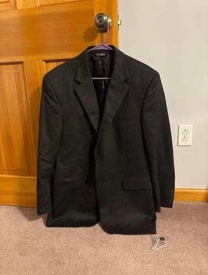 Blazer Abrigo Deportivo JOS A BANK Gris Carbón Negro 100% Cachemira 2 Botones Talla 42R Foto 1 de 4