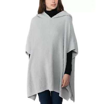 Poncho Charter Club Nuevo con Etiquetas Tejido con Capucha Pull On Super Sof Gris Sólido Talla Única Nuevo Foto 1 de 4