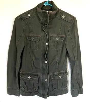 Forever 21 Army Olive Green Military Style Utility Jacket Size 4 - Image 1 of 4
